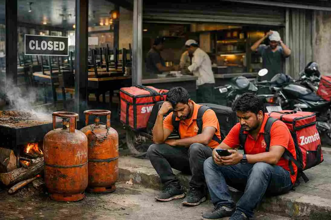 LPG Shortage in India: Millions of Food Delivery Workers’ Jobs at Risk as Restaurants Shut