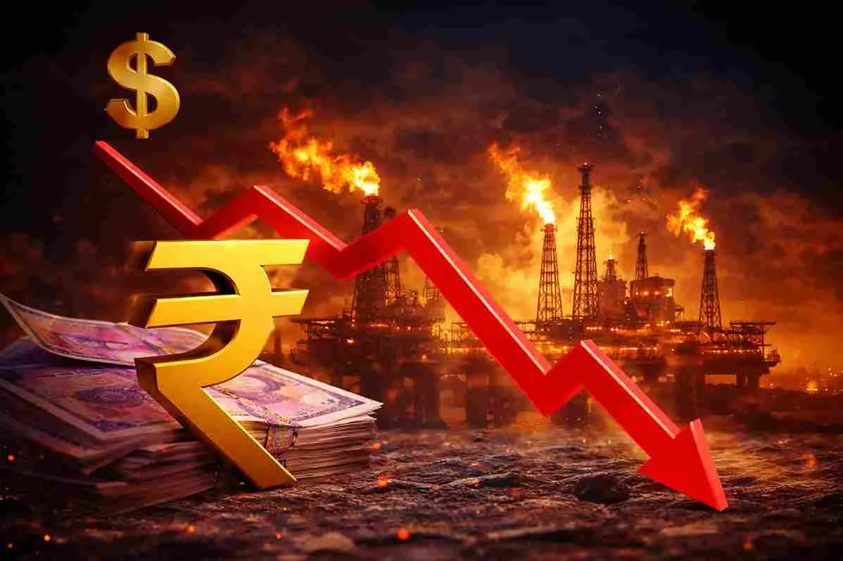 Rupee Hits Record Low at 94.05 Amid Middle East Tensions and Oil Price Surge