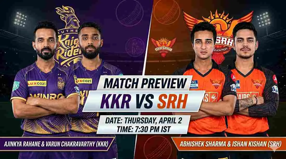 KKR vs SRH: Who Will Bounce Back? Full Match Preview, Playing XI & Key Battles