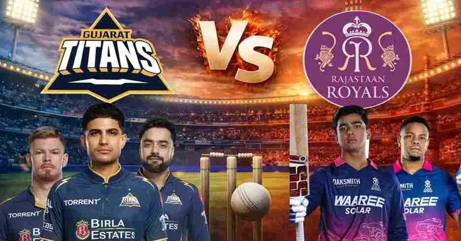 GT vs RR IPL 2026 Today’s Match: Playing 11, Pitch Report, Team news, key players Battle, winning Probability