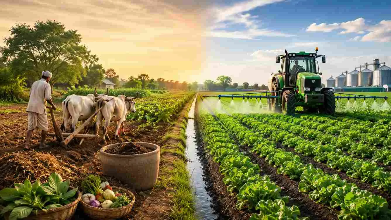 Organic Farming vs Modern Agriculture: Can India Feed 145 Crore People Without Chemical Fertilizers?